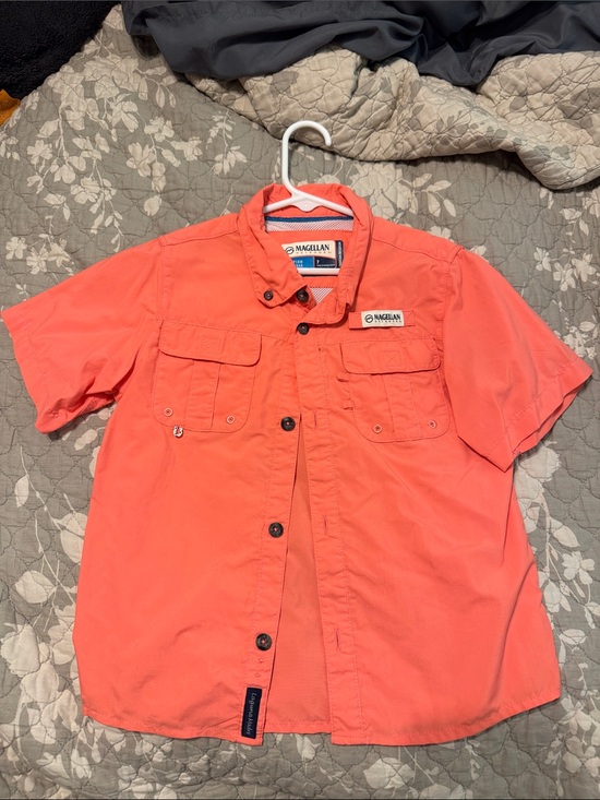 Magellan Outdoors Other - Magellan Outdoors Coral Short Sleeve Button-Down Shirt